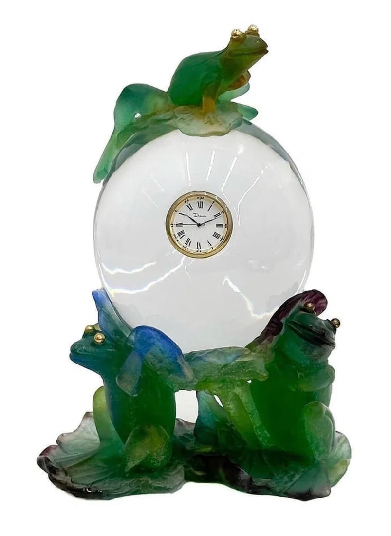DAUM PATE DE VERRE CLOCK (1 of 5)