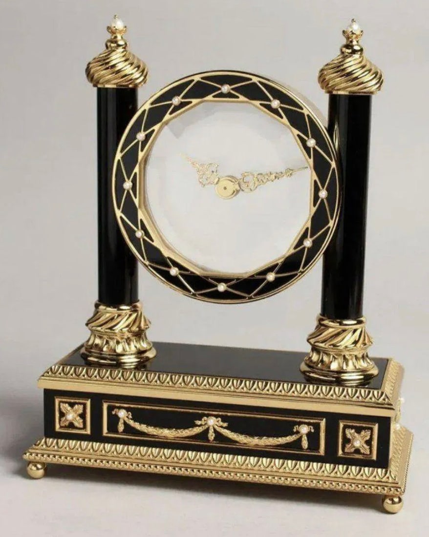 A FABERGE MYSTERY CLOCK BY THE FRANKLIN MINT, 1988. (1 of 3)