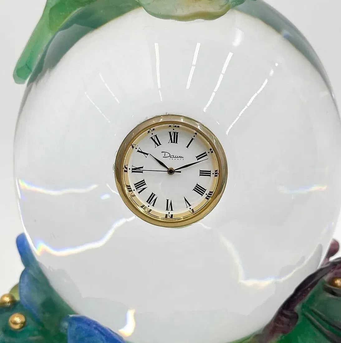 DAUM PATE DE VERRE CLOCK - 5