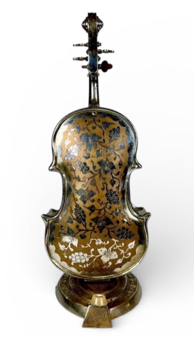 SILVER AND GOLD PLATED MUSIC BOX (1 of 4)