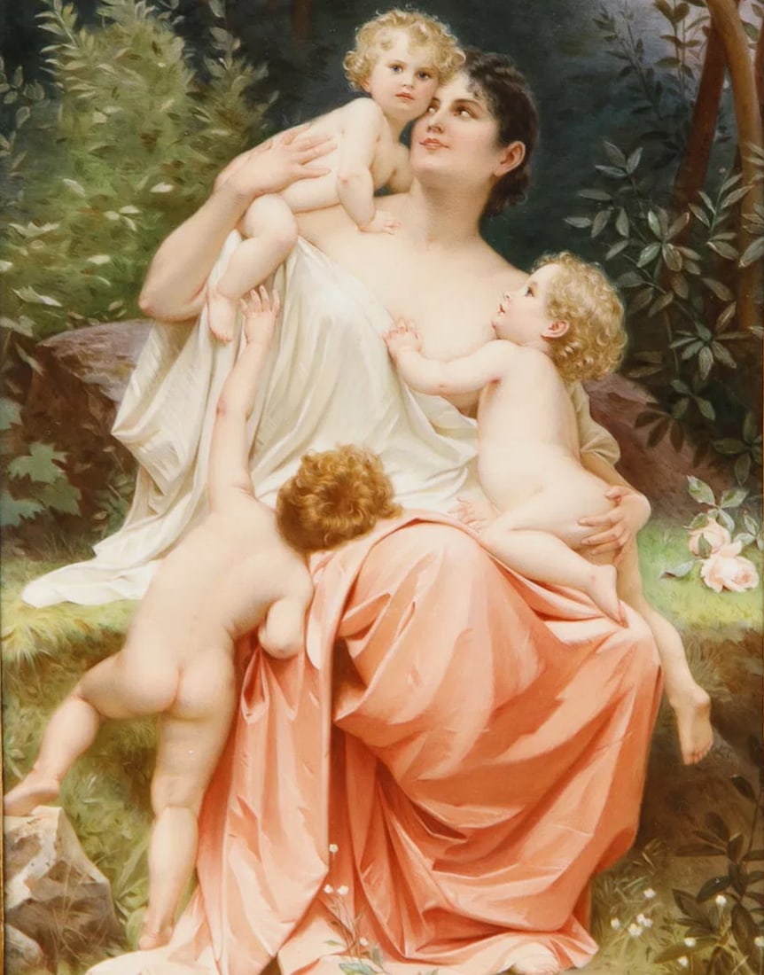 LARGE BERLIN KPM PORCELAIN PLAQUE - 2