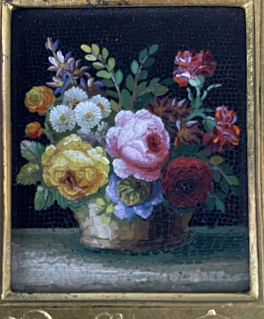 A MAGNIFICENT MICRO MOSAIC MOUNTED ORMOLU BOX - 4