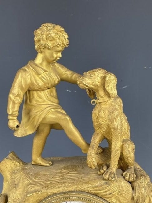 EMPIRE STYLE DORE BRONZE CLOCK - 2