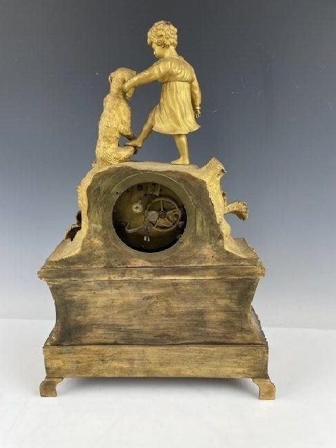 EMPIRE STYLE DORE BRONZE CLOCK - 4