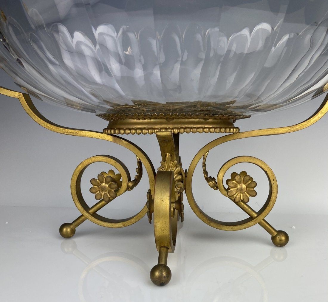 LARGE ORMOLU MOUNTED BACCARAT CENTERPIECE - 3