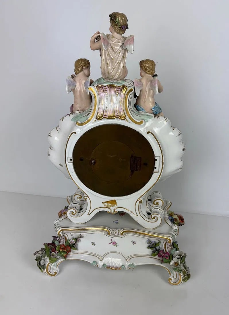 19TH C. MEISSEN CLOCK SET - 6