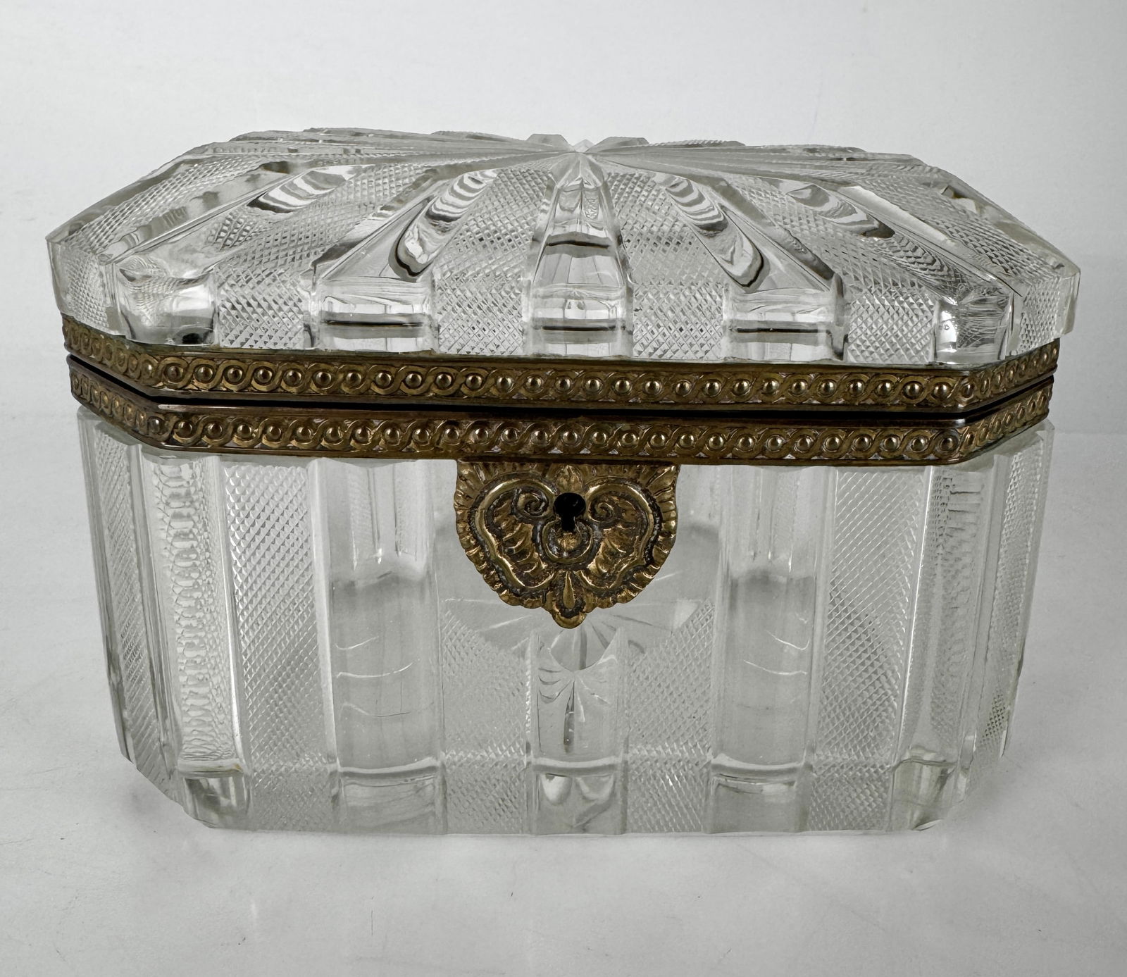 ORMOLU MOUNTED BACCARAT CRYSTAL BOX (1 of 4)
