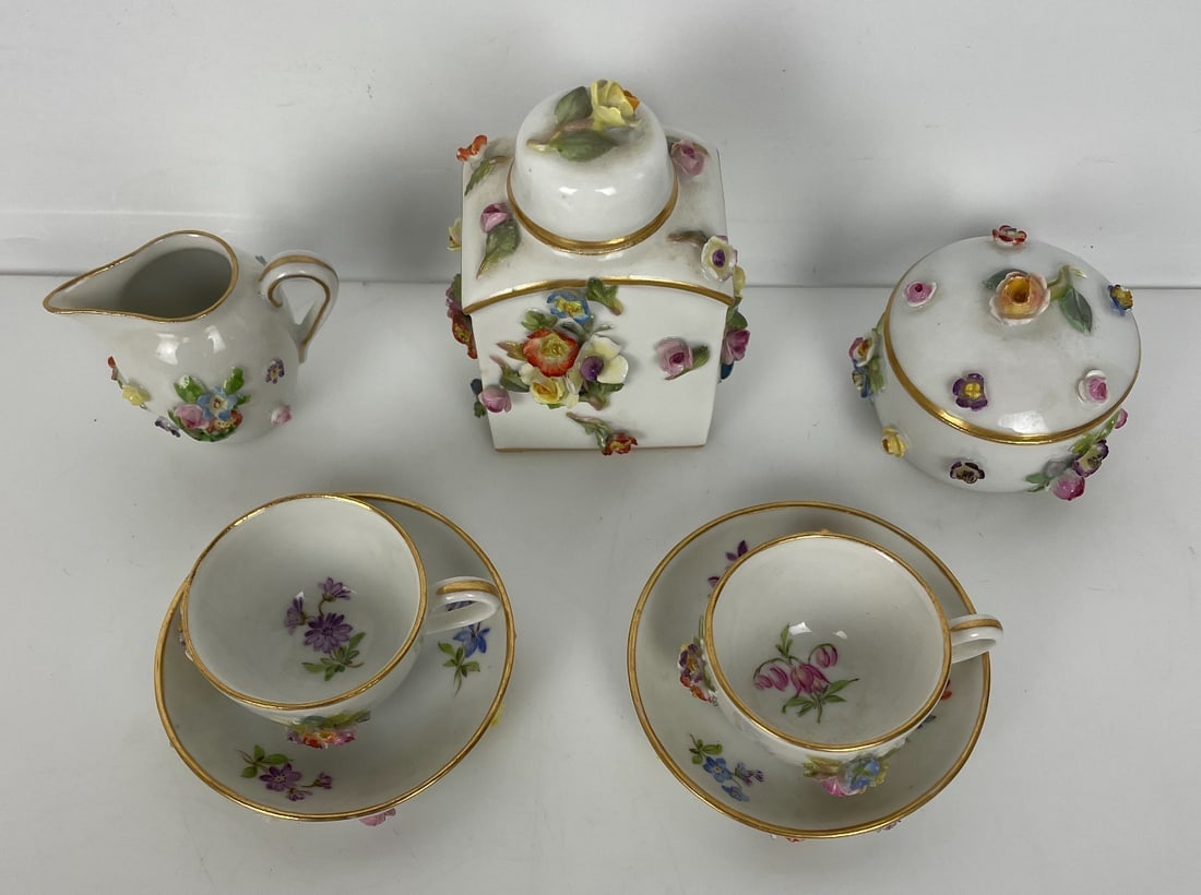 MINIATURE MEISSEN PARTIAL TEA SET - 2