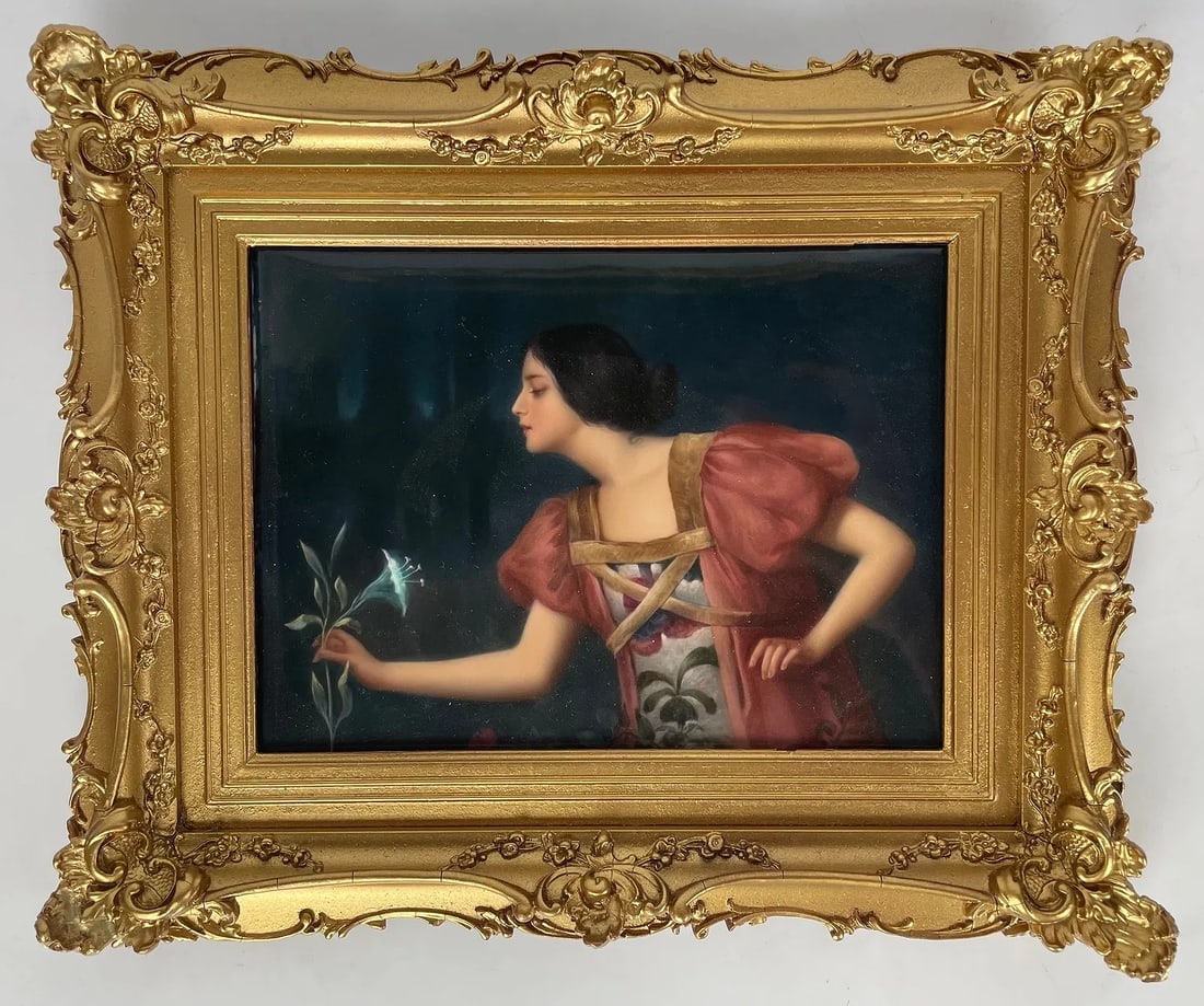 BERLIN KPM PORCELAIN PLAQUE: Circa 1900. Measures 9.5 inches x 6.75 inches unframed. In excellent condition. Estimate $2500-3000