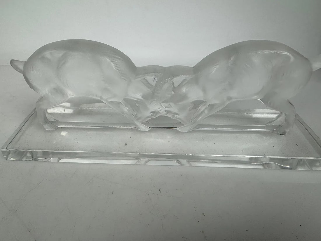 LALIQUE GOATS FIGHTING - 2