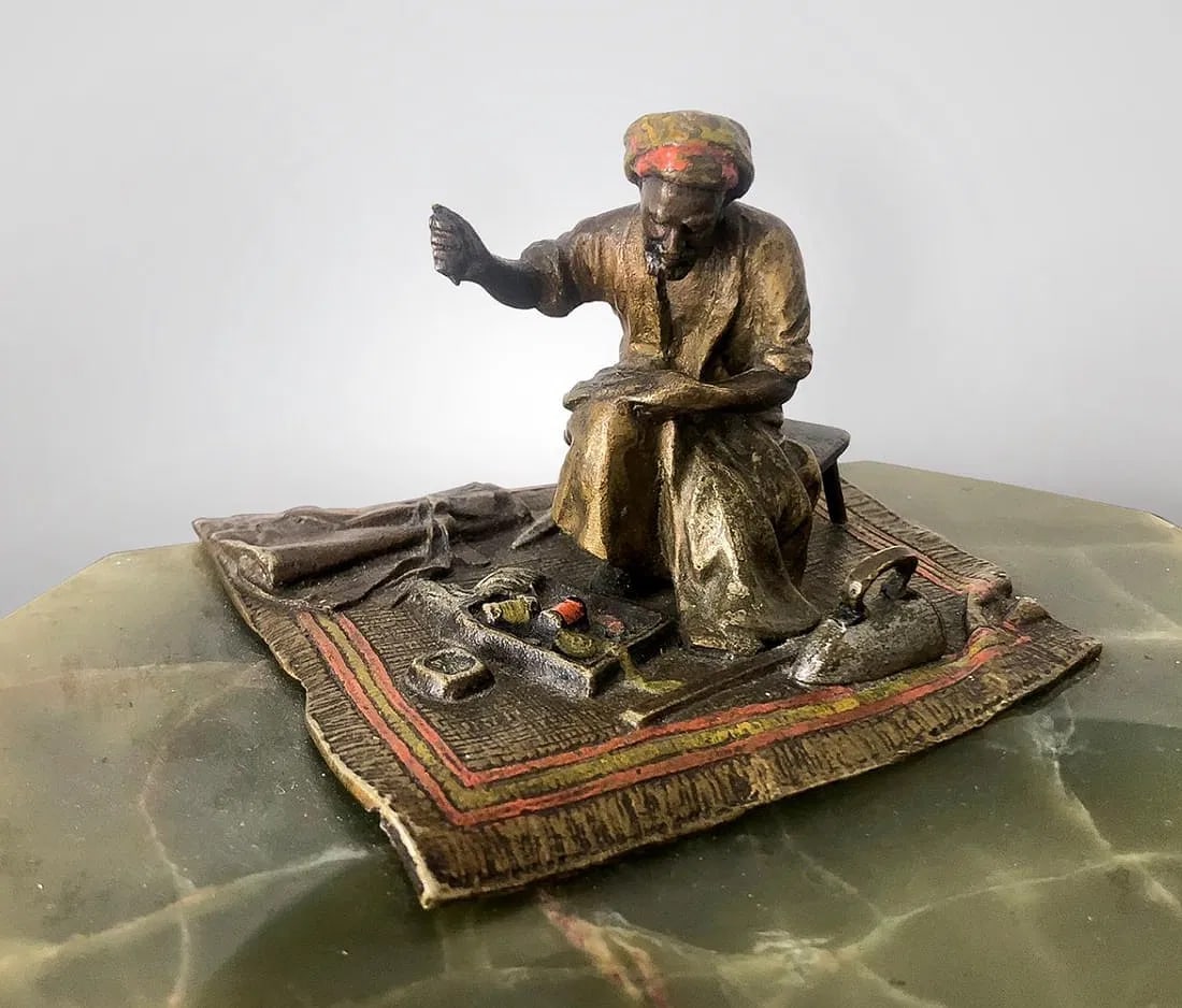 AUSTRIAN COLD PAINTED BRONZE ASHTRAY - 3