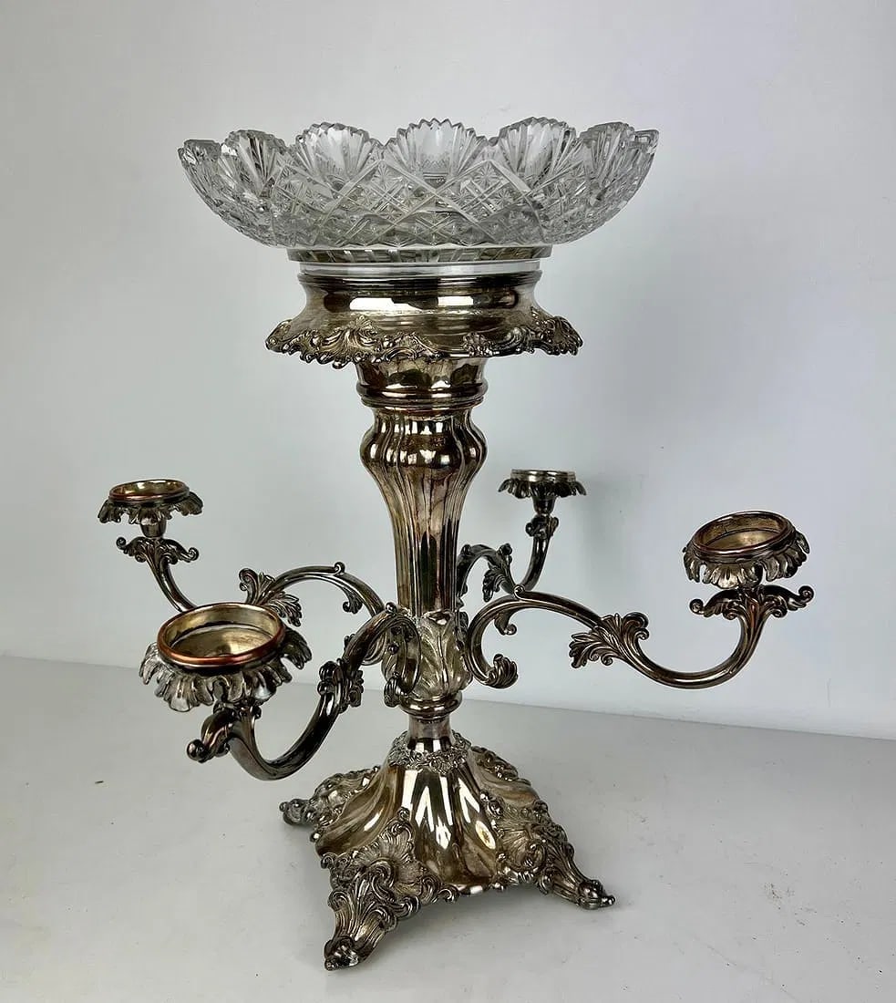 LARGE SILVER PLATED CENTERPIECE - 4