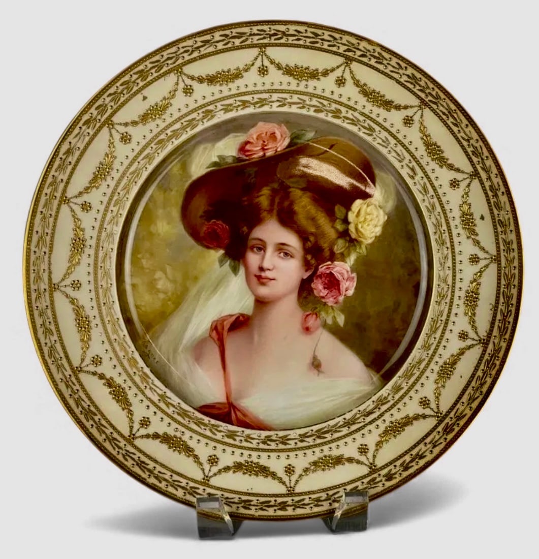 BERLIN KPM PORCELAIN PLATE SIGNED WAGNER: Circa 1900 measures 11 inches diameter, signed Wagner. In excellent condition.Estimate $2.000-3.000
