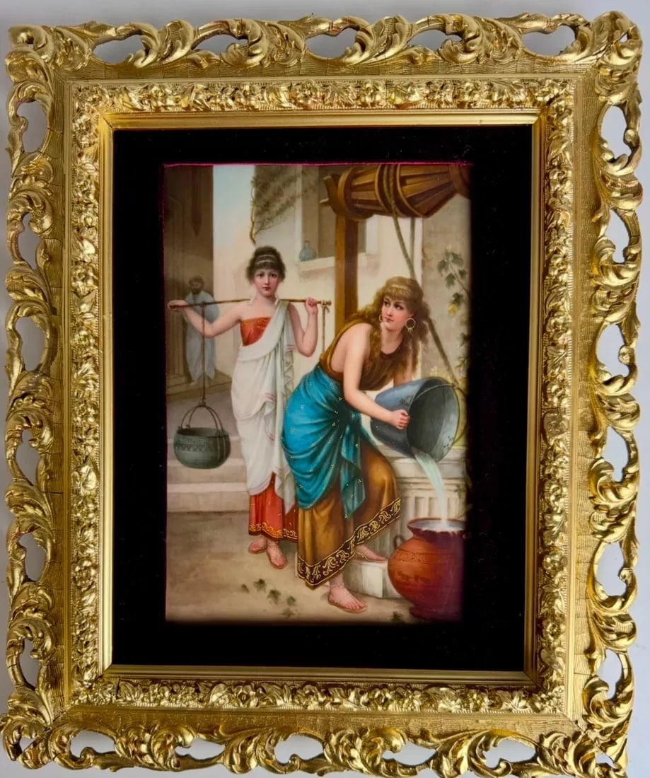 19TH C. BERLIN KPM PORCELAIN PLAQUE: Painted after Coomans. Measures 9.5 inches x 6.25 inches , unframed. Estimate $2500-3000
