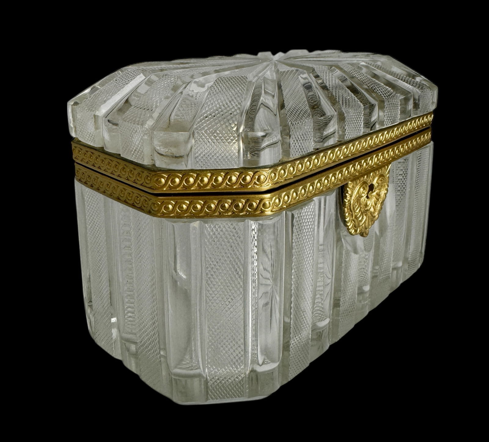 LARGE ORMOLU MOUNTED BACCARAT BOX - 2
