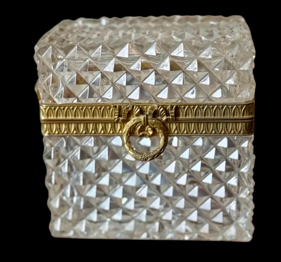 ORMOLU MOUNTED BACCARAT CRYSTAL BOX (1 of 1)