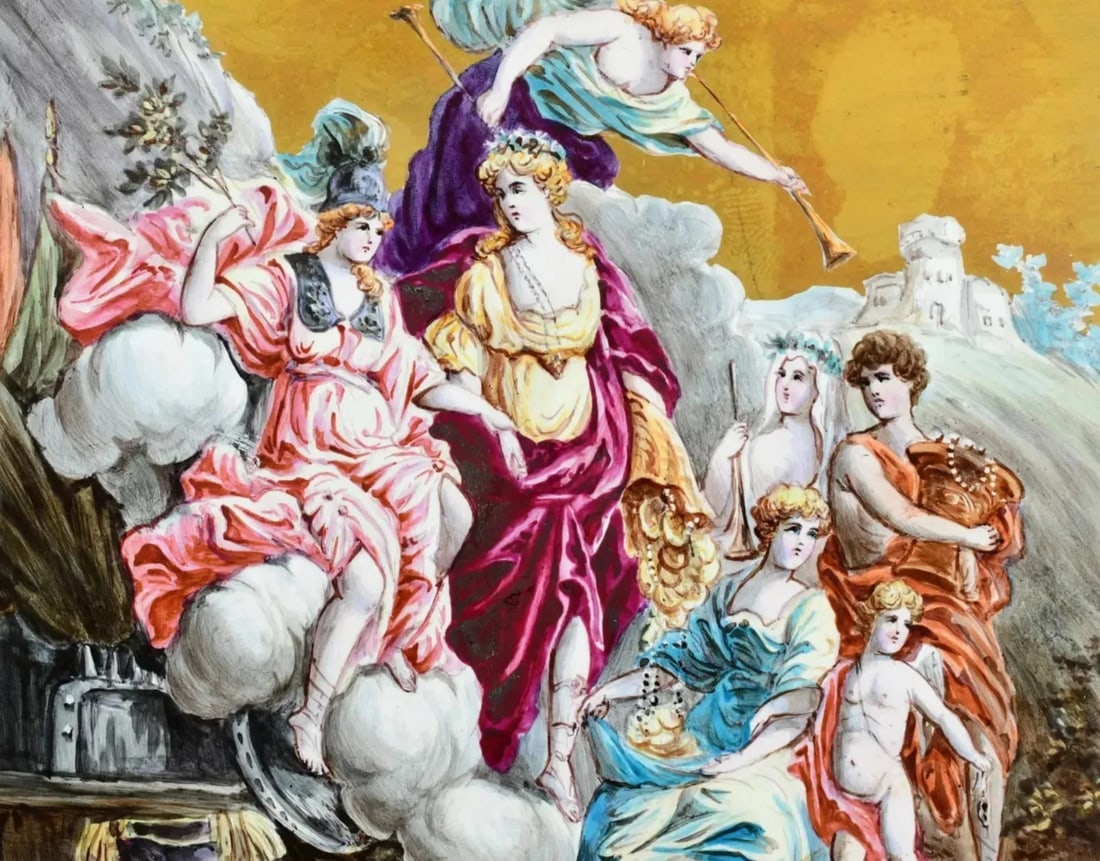 19TH C. ENAMEL PLAQUE - 2