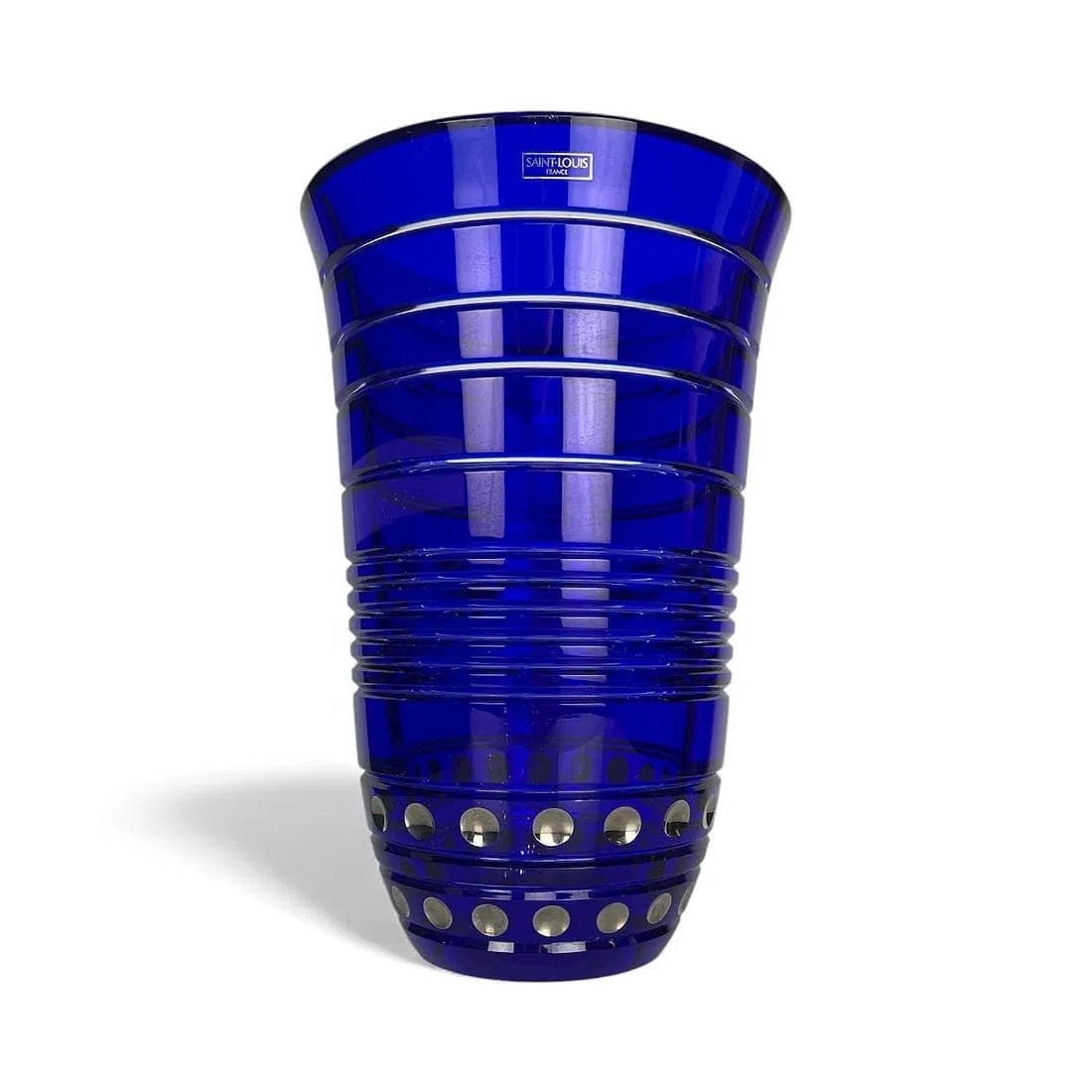 ALARGE ST. LOUIS CRYSTAL VASE: Measures 13 inches high. In original box, very good condition. Estimate $4000-5000