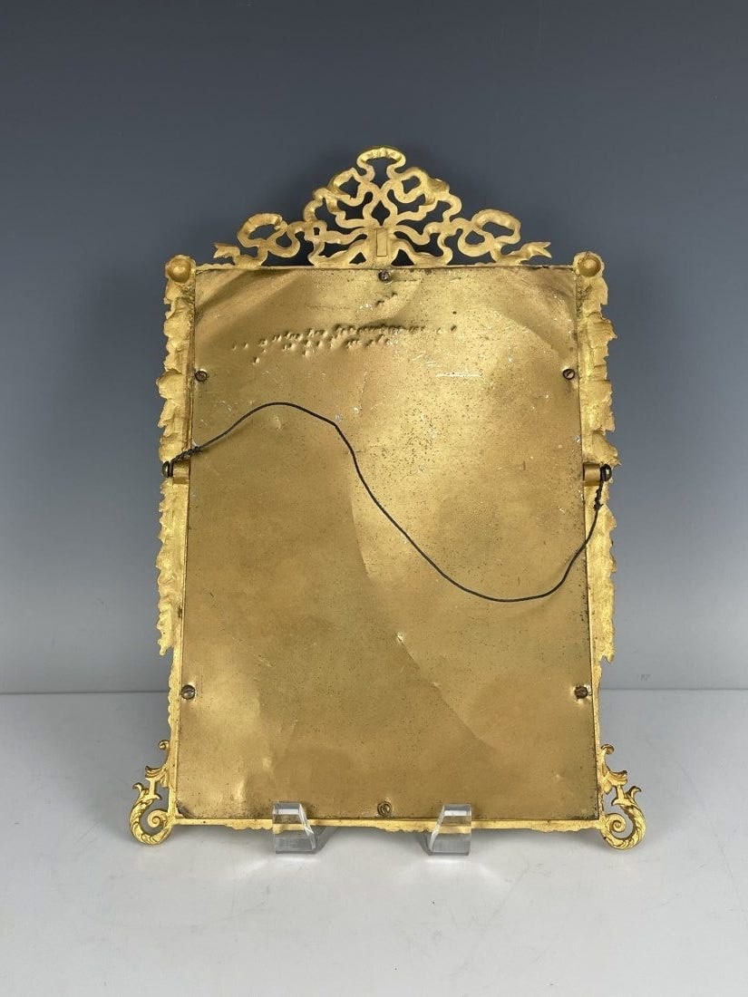 A LARGE DORE BRONZE MIRROR - 3