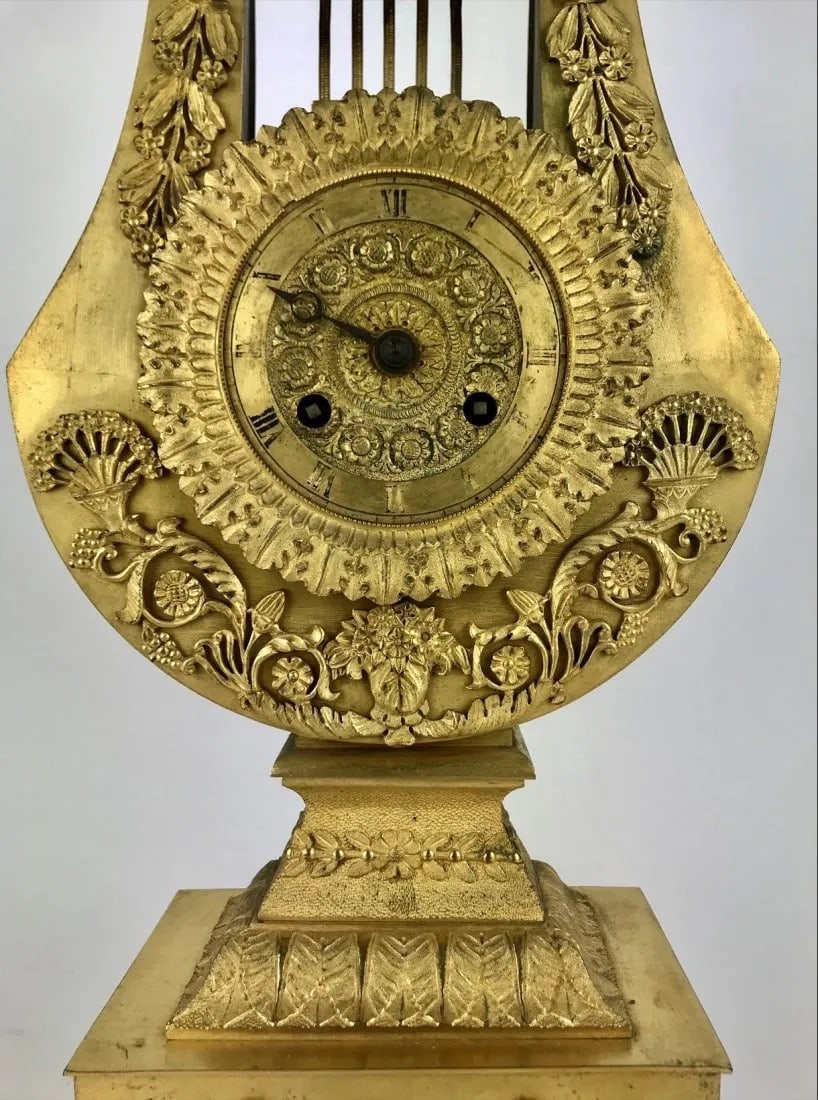 EMPIRE STYLE DORE BRONZE CLOCK - 3