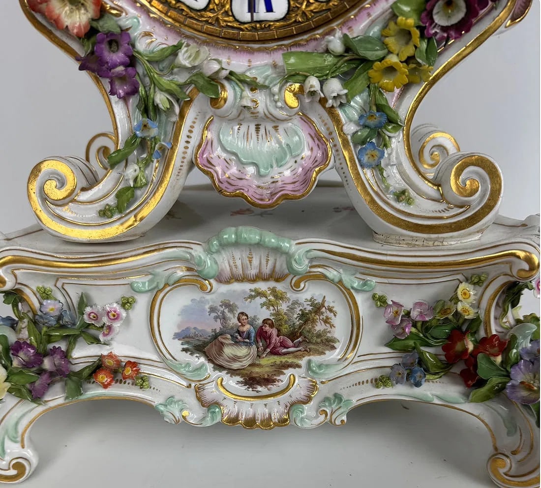 19TH C. MEISSEN CLOCK SET - 4