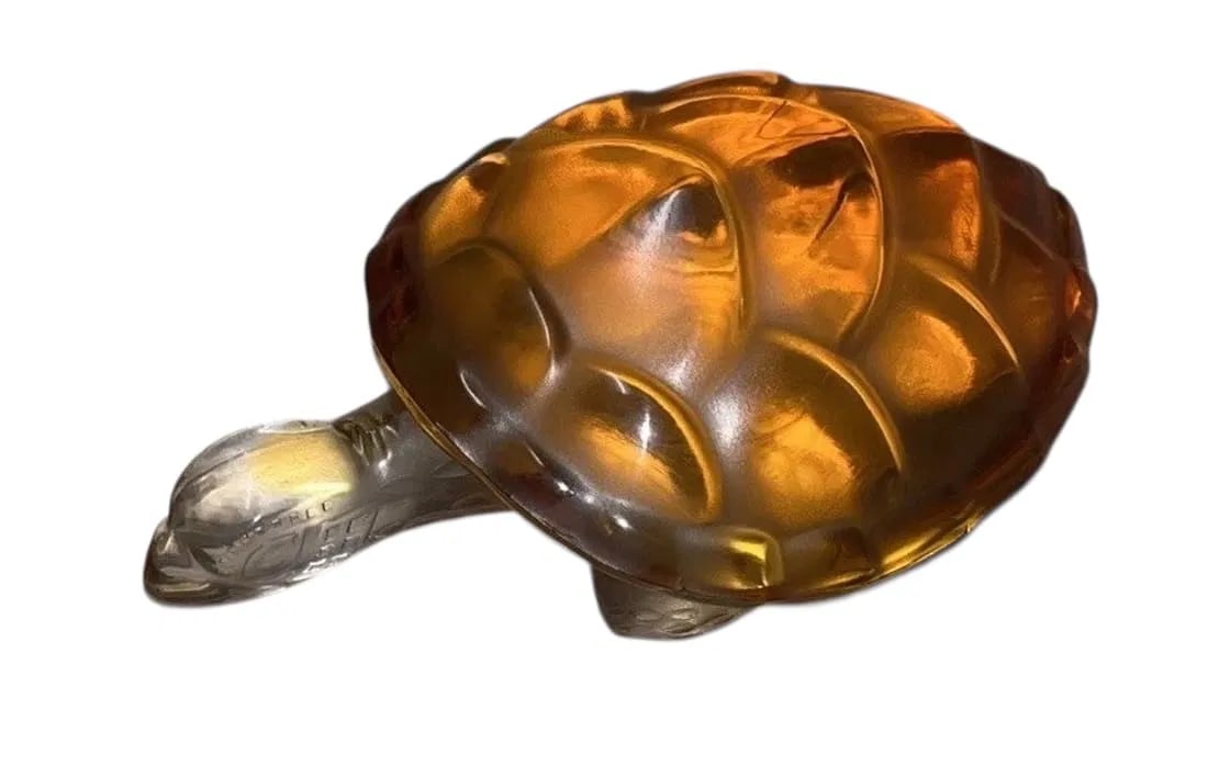 LALIQUE AMBER TURTLE