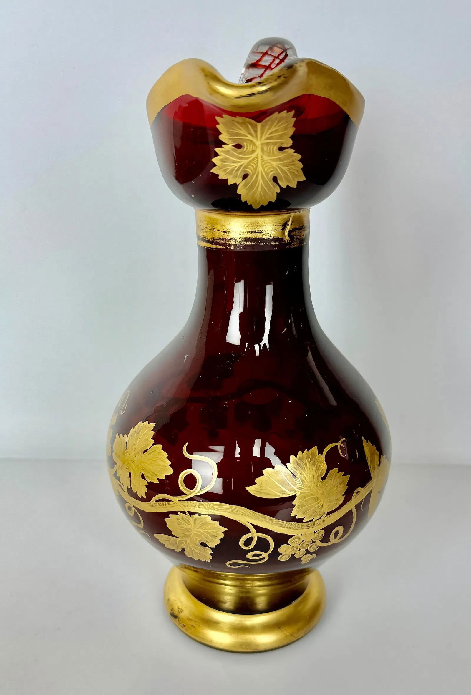 GILT MOSER PITCHER - 2