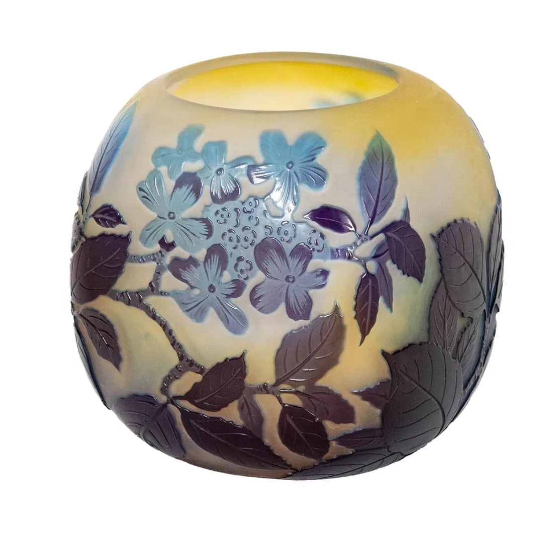 GALLE BOWL: Circa 1900. Measures 5 inches . In excellent condition. Estimate $1000-1200