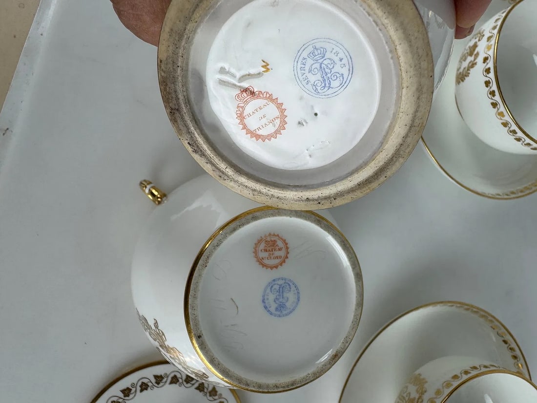 IMPERIAL SEVRES TEA SET - 7