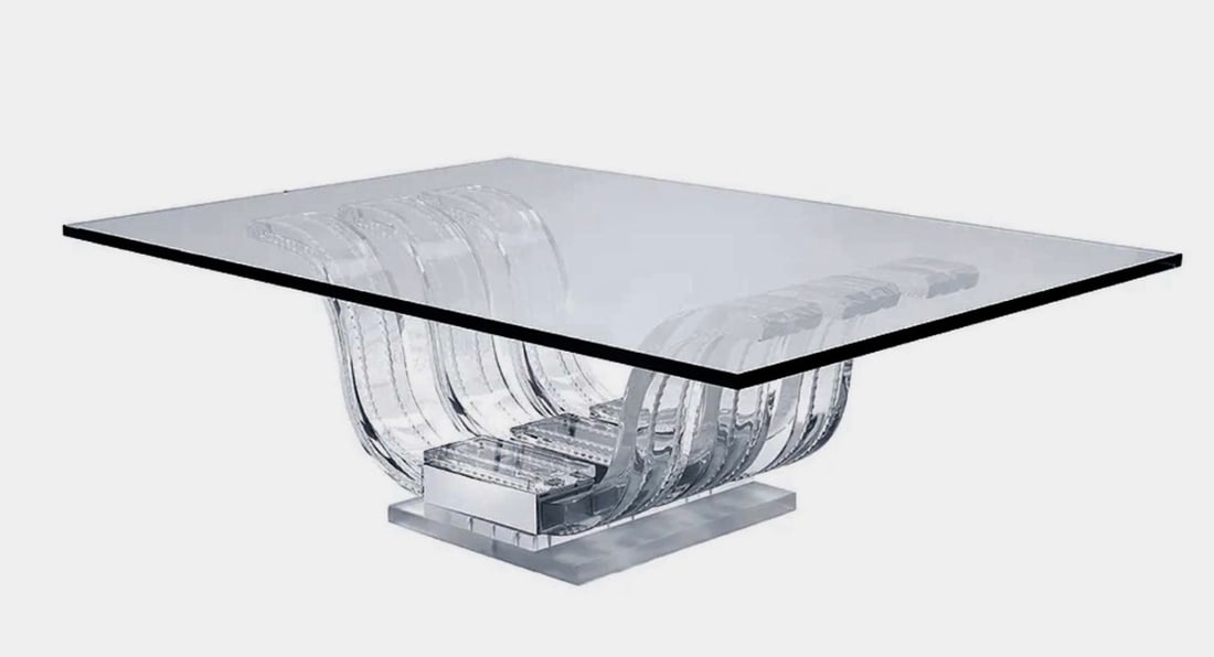 LALIQUE PERLES D'EAU COFFEE TABLE - 2