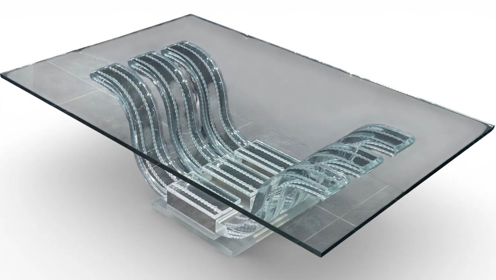 LALIQUE PERLES D'EAU COFFEE TABLE - 4