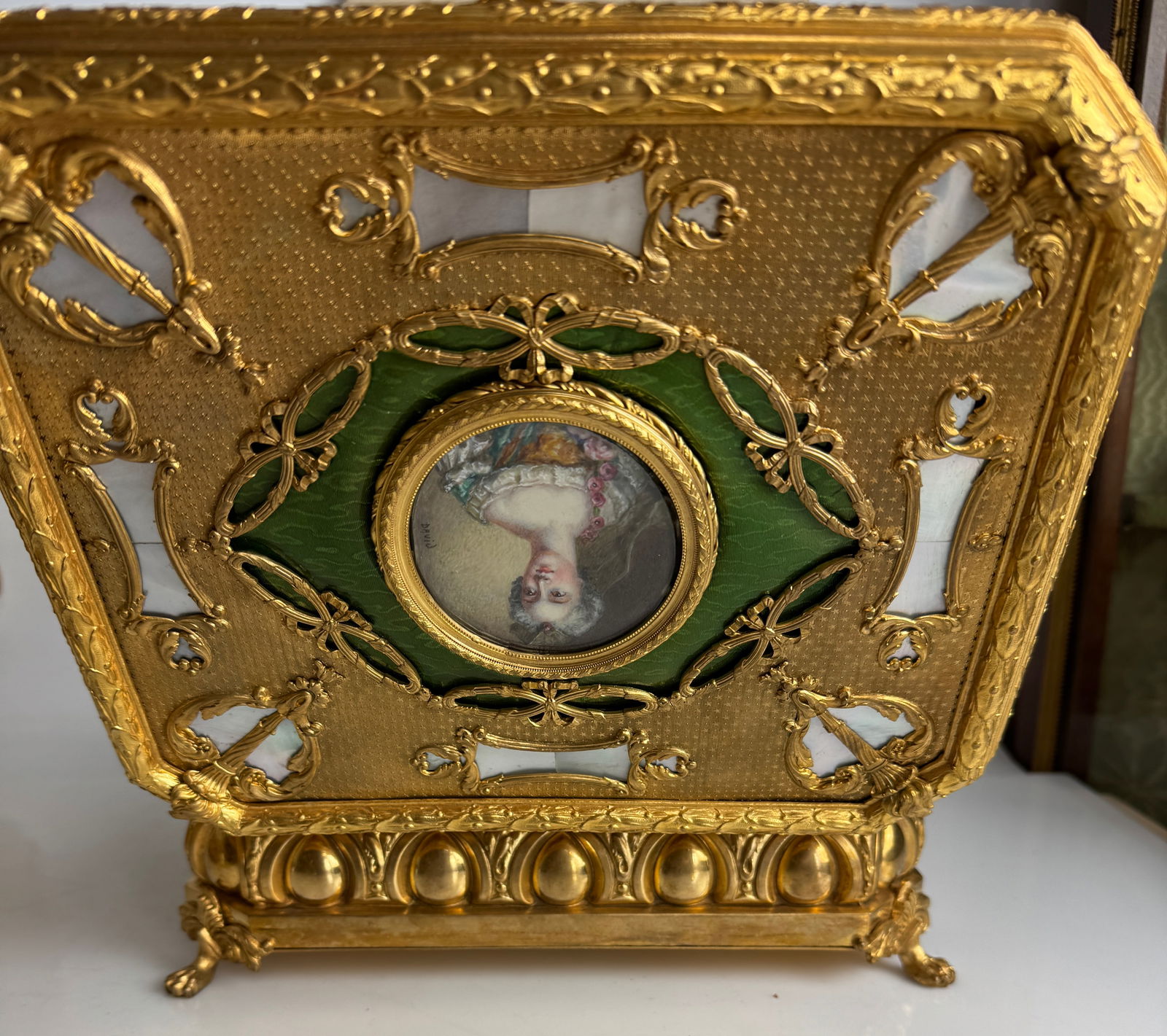 LARGE ORMOLU LIMOGES ENAMEL BOX - 4