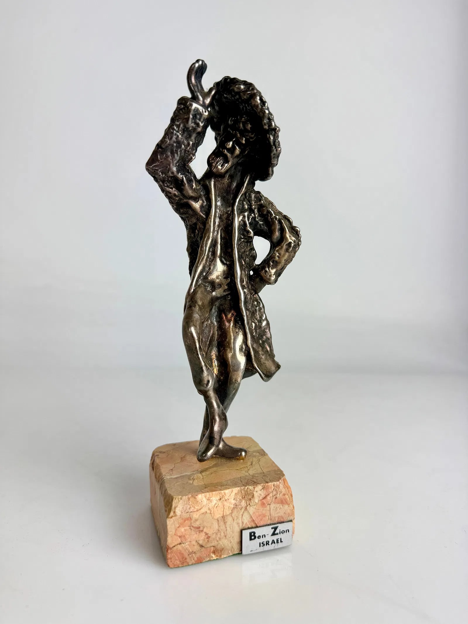 VINTAGE STERLING SILVER FIGURE OF A HASSIDIC MAN DANCING (1 of 5)