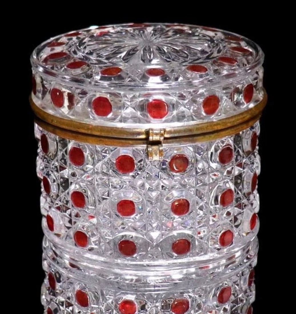 SIGNED ORMOLU MOUNTED BACCARAT BOX - 2