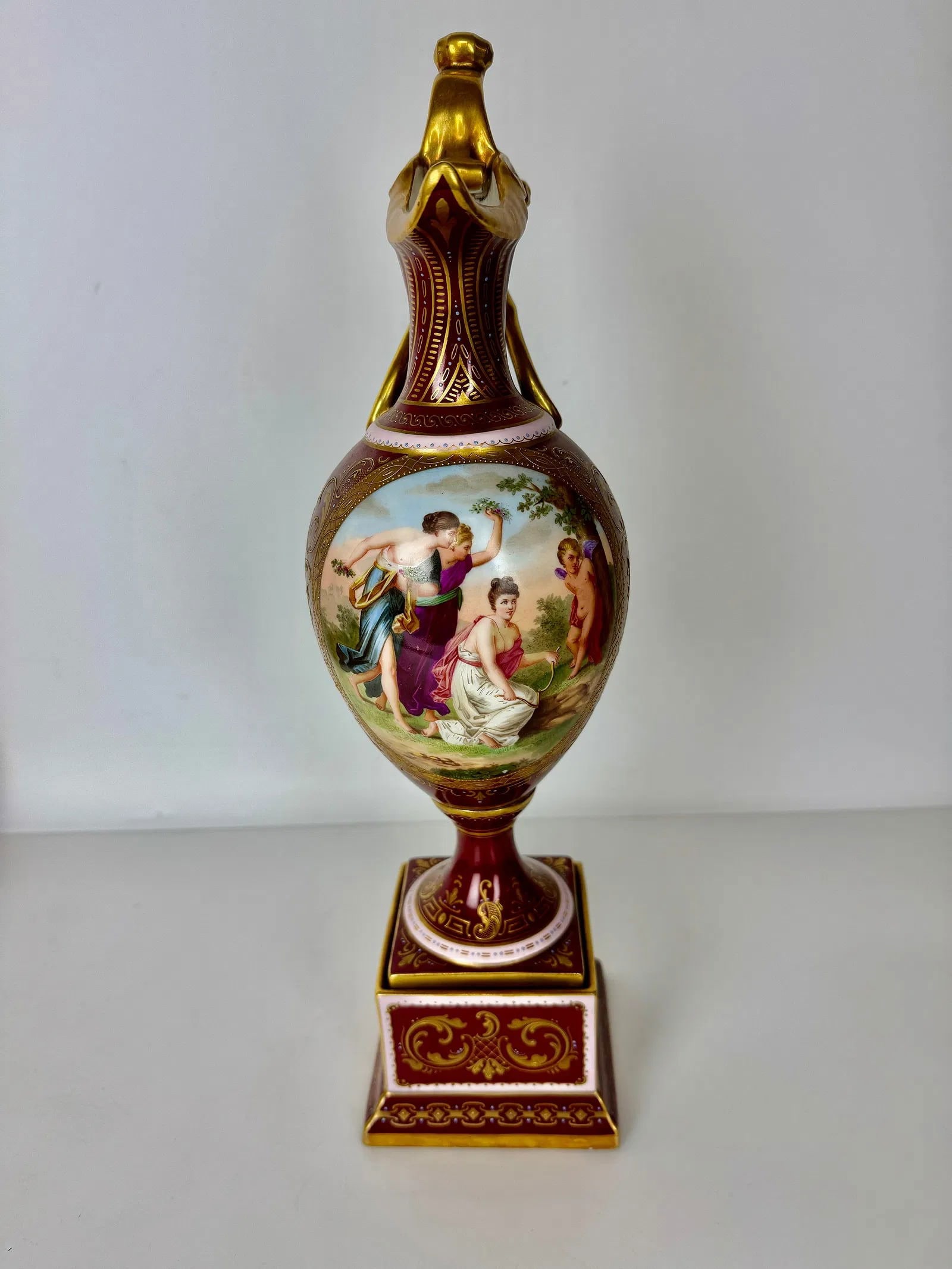 ROYAL VIENNA EWER: Circa 1900. Measures 15 inches h. In perfect condition. Estimate $800-1000