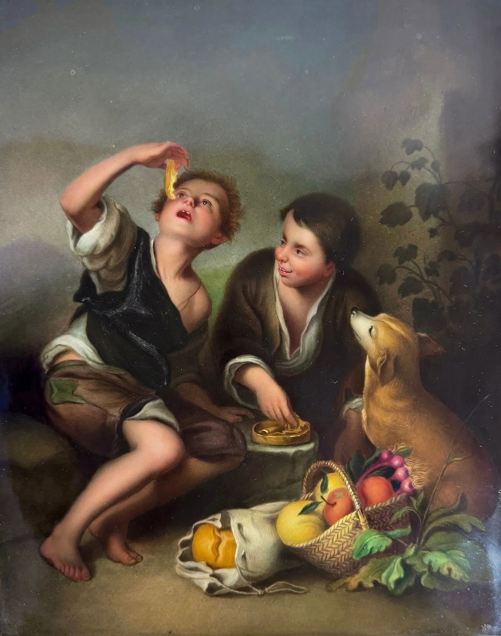 A LARGE BERLIN KPM PORCELAIN PLAQUE (1 of 2)