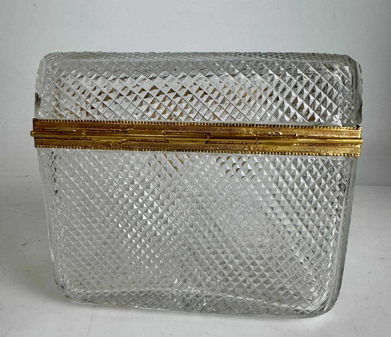 LARGE ORMOLU MOUNTED BACCARAT CRYSTAL BOX - 3