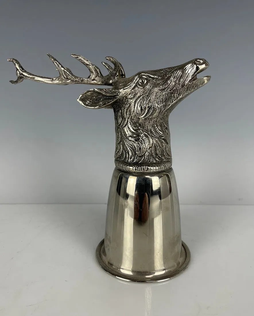 GUCCI SILVER PLATED COCKTAIL SHAKER: Made in Italy. Stamped Gucci Italy. Estimate $400-500