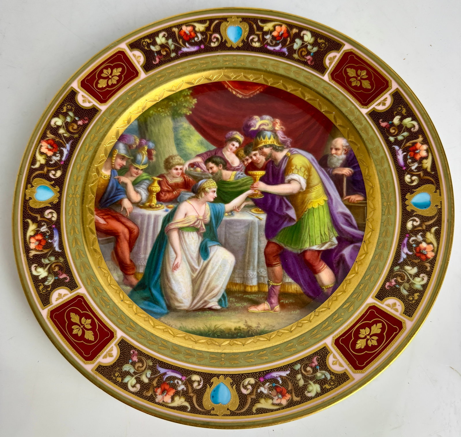 19TH C. ROYAL VIENNA PORCELAIN PLATE (1 of 4)
