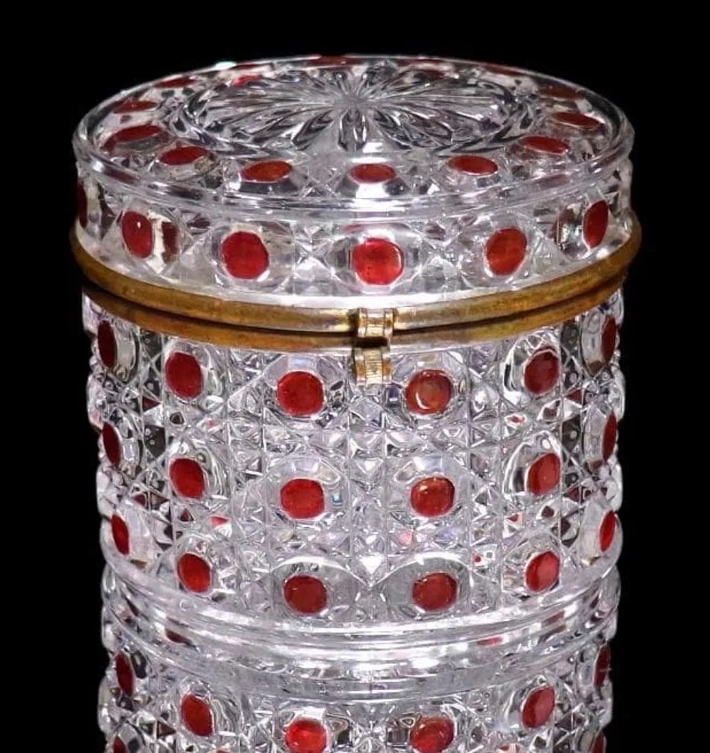 SIGNED ORMOLU MOUNTED BACCARAT BOX - 2