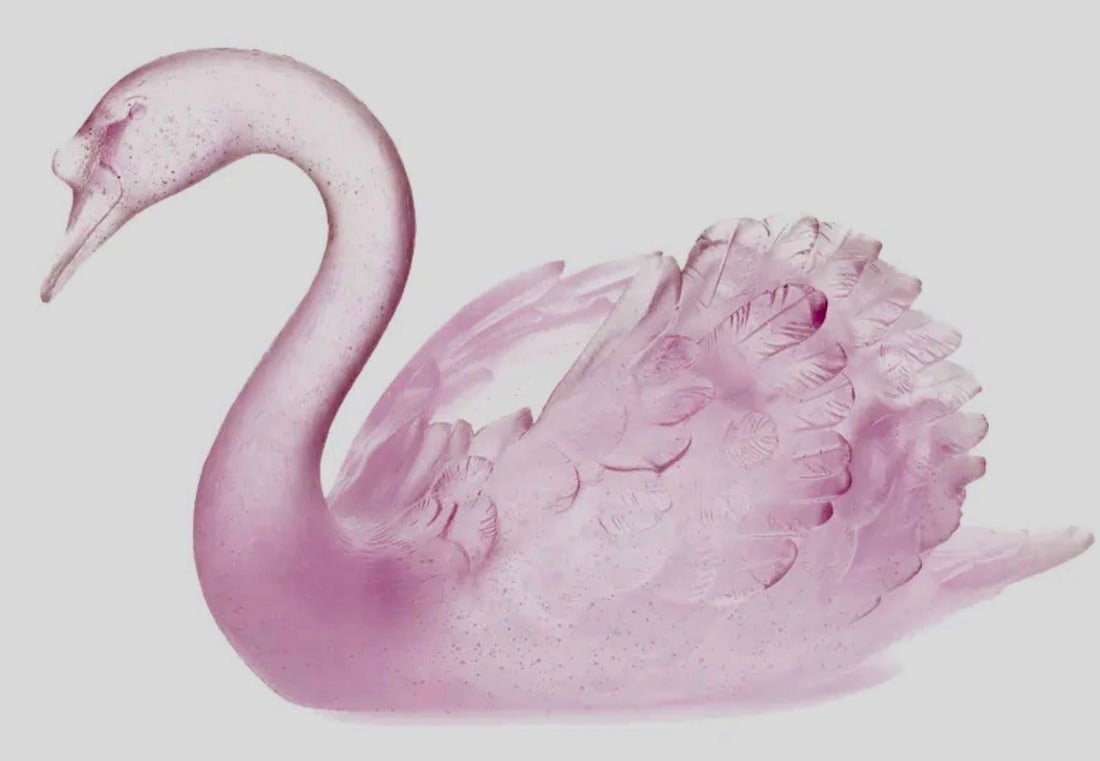 LIMITED EDITION DAUM PINK CRYSTAL SWAN (1 of 1)