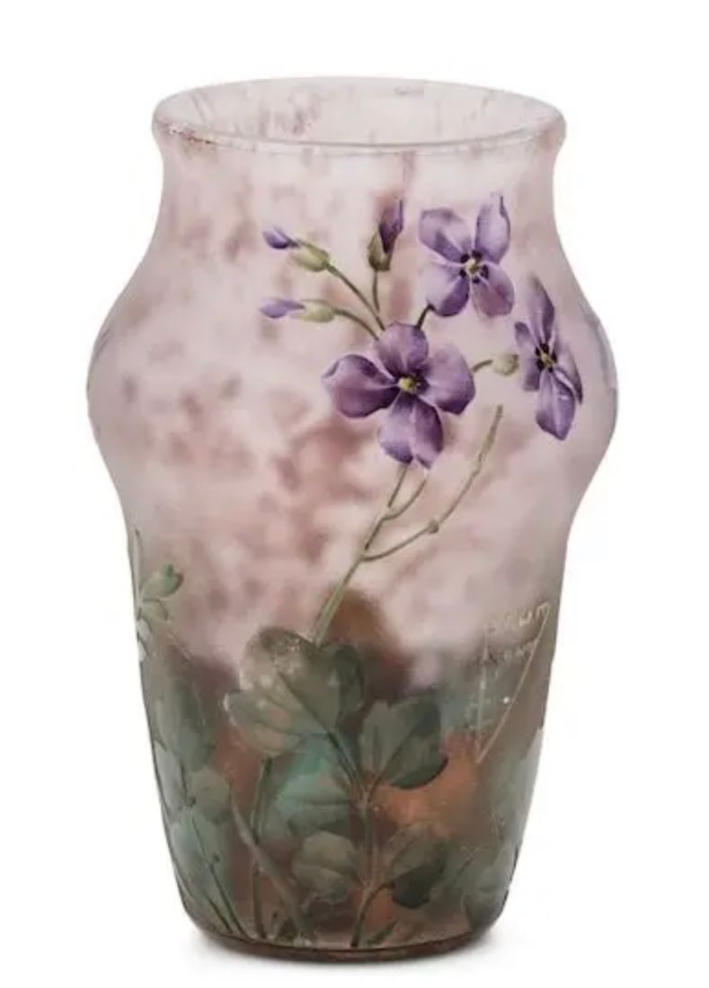 DAUM NANCY ENAMELLED VASE (1 of 1)