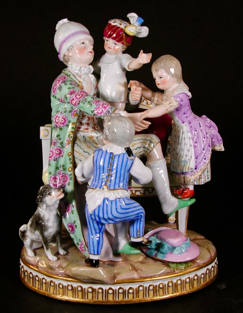 LARGE 19TH C. MEISSEN GROUP OF GOOD FATHER (1 of 4)