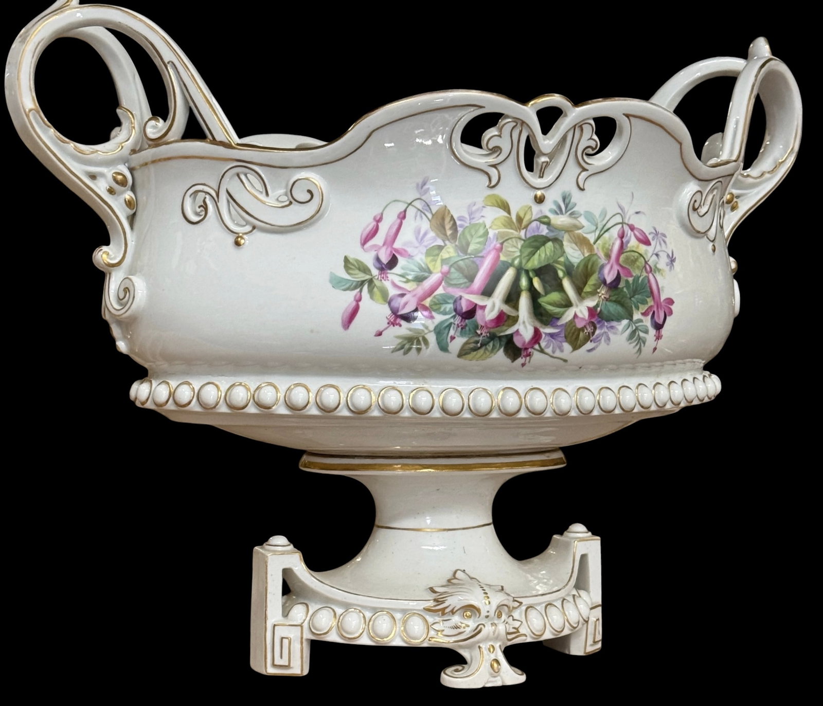 19TH C. BERLIN KPM CENTERPIECE: Measures14.5” L., 10” h. In excellent condition. Estimate $1000-1200