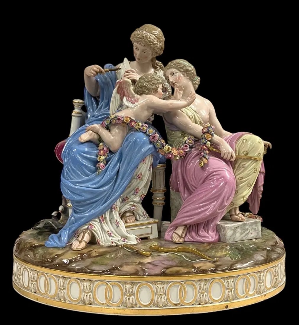LARGE 19TH C. MEISSEN GROUP - 5