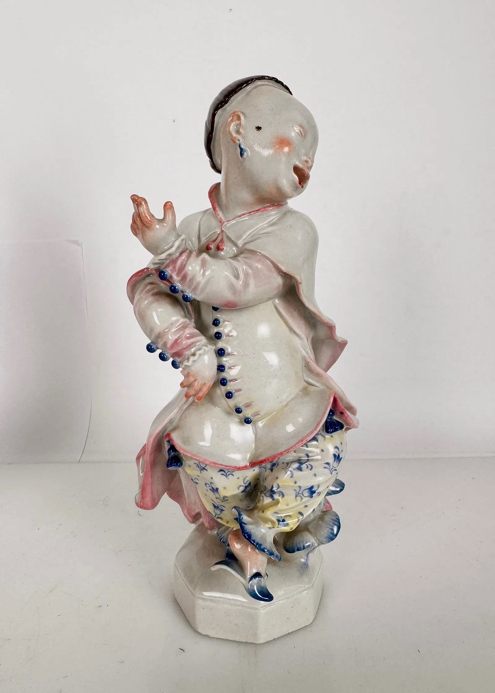 PAUL SCHEURICH MEISSEN FIGURE OF A CHINESE DANCING BOY: Circa 1930. Measures 6.25 inches high. In excellent condition. Estimate $1500-2000
