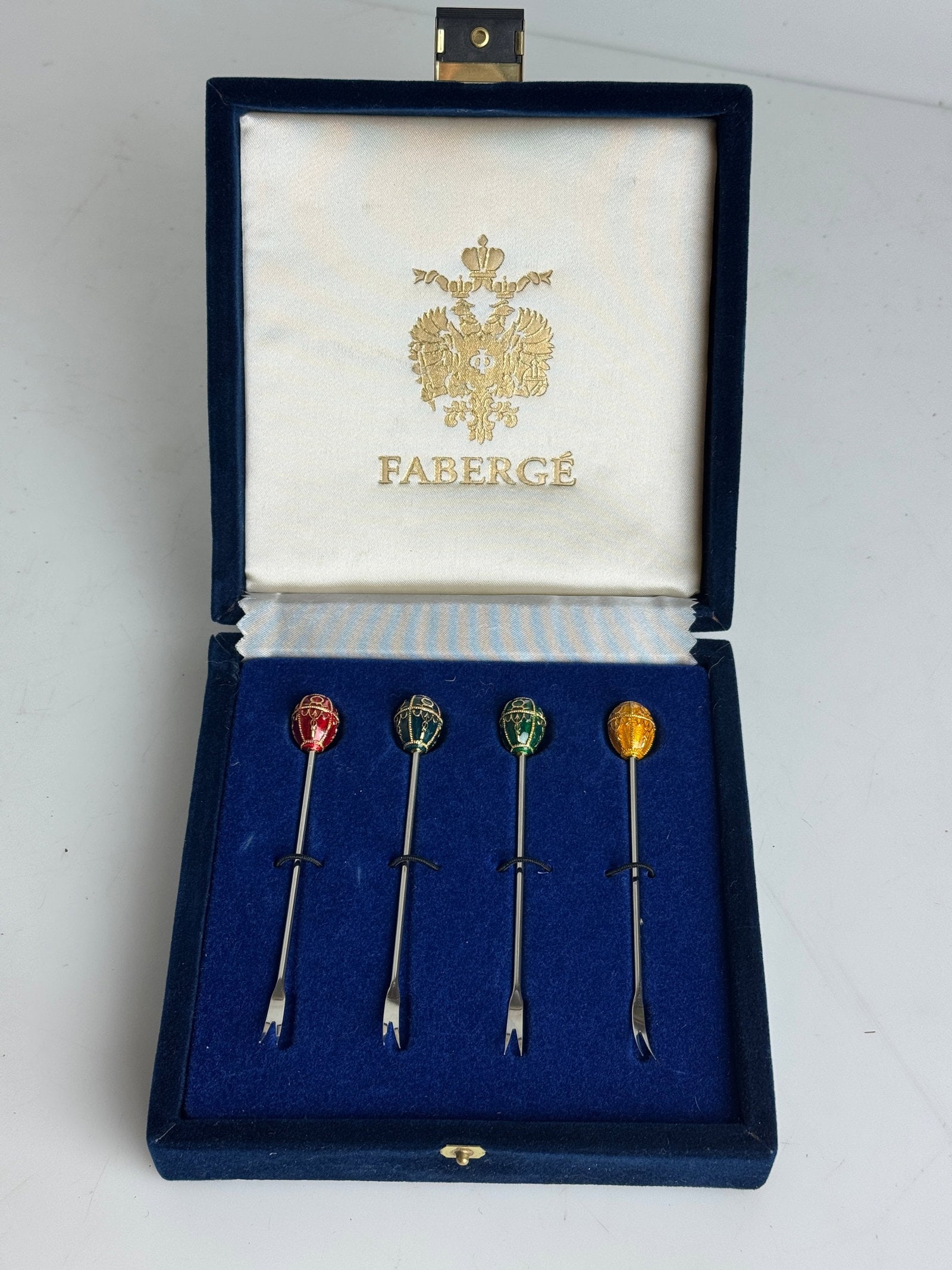 IMPERIAL FABERGE ENAMEL MINI FORKS (1 of 2)