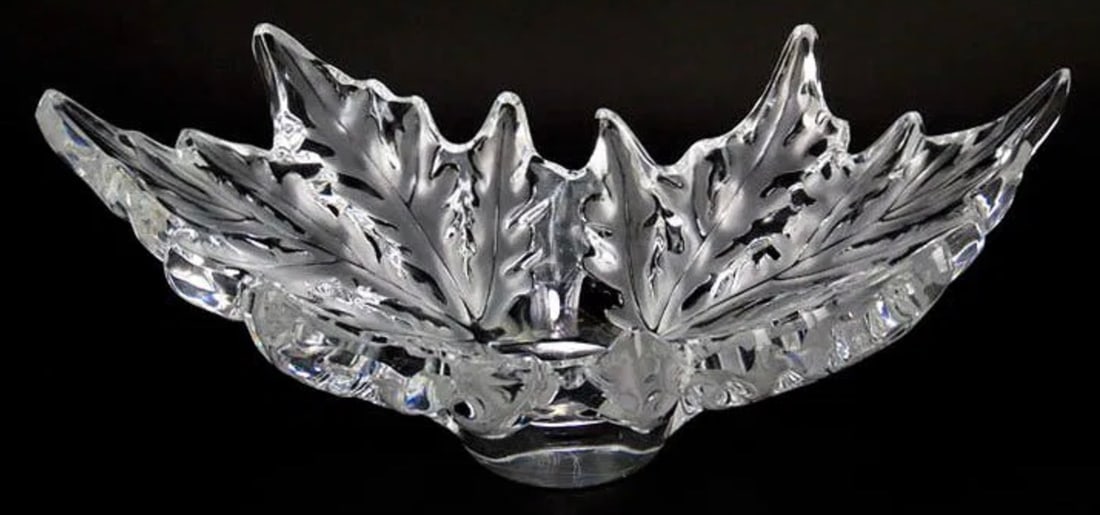 LARGE LALIQUE CHAMPS ELYSEE BOWL: Signed Lalique France. In good condition, no chips, no breaks, minor scratches to the base.Estimate $2000-2500