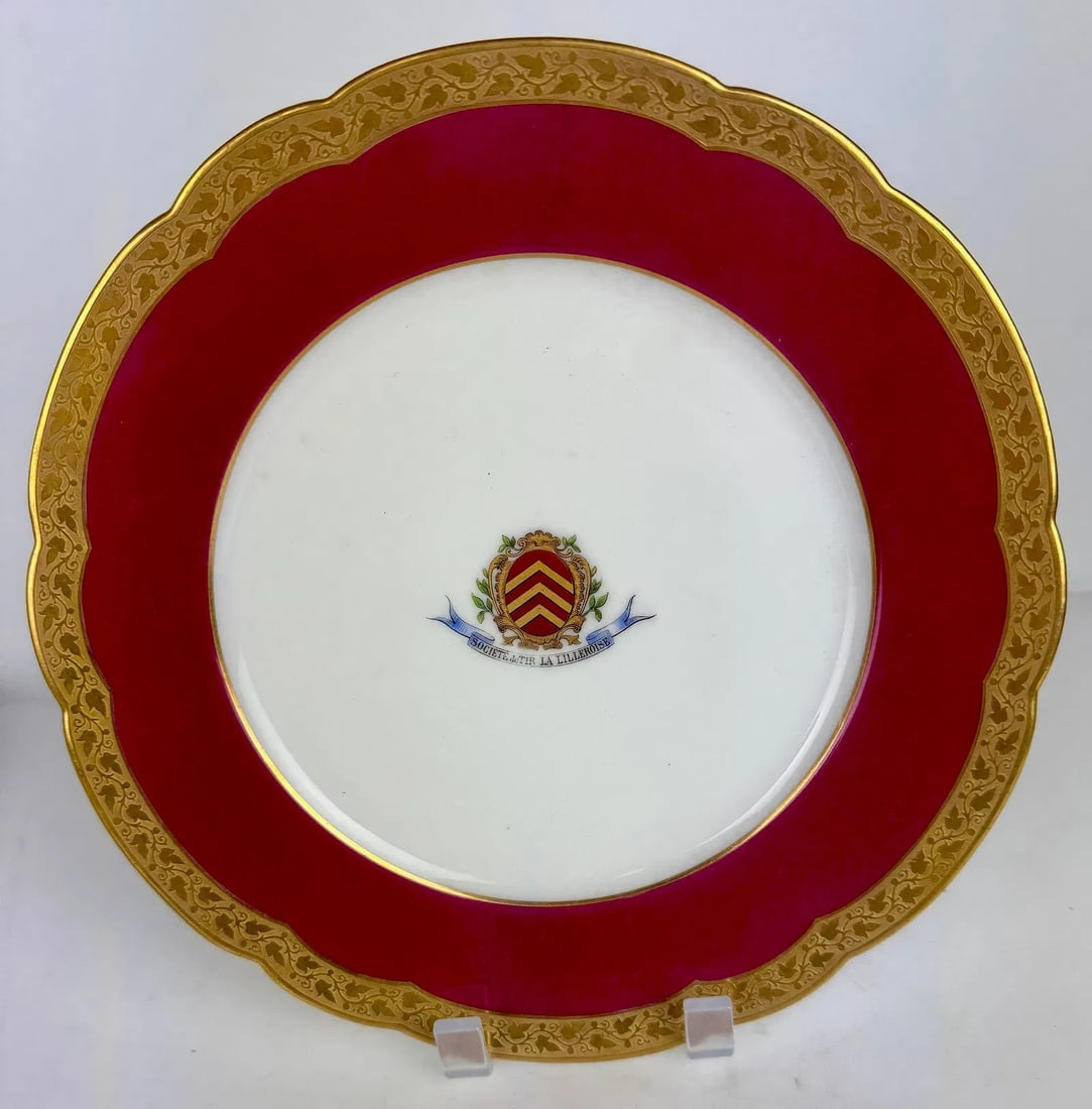 19TH C. IMPERIAL SEVRES PLATE: Measures 9.5 inches d. Excellent condition. Estimate $400-500