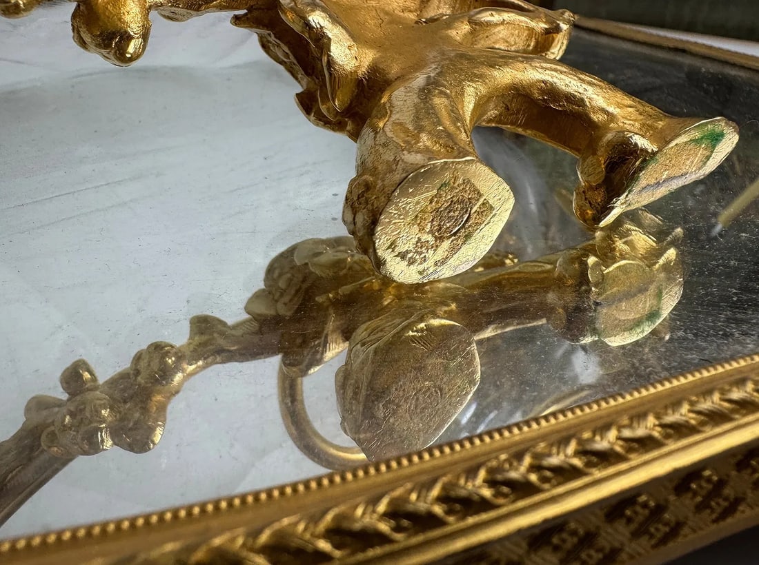A LARGE ORMOLU MOUNTED BACCARAT CENTERPIECE - 4